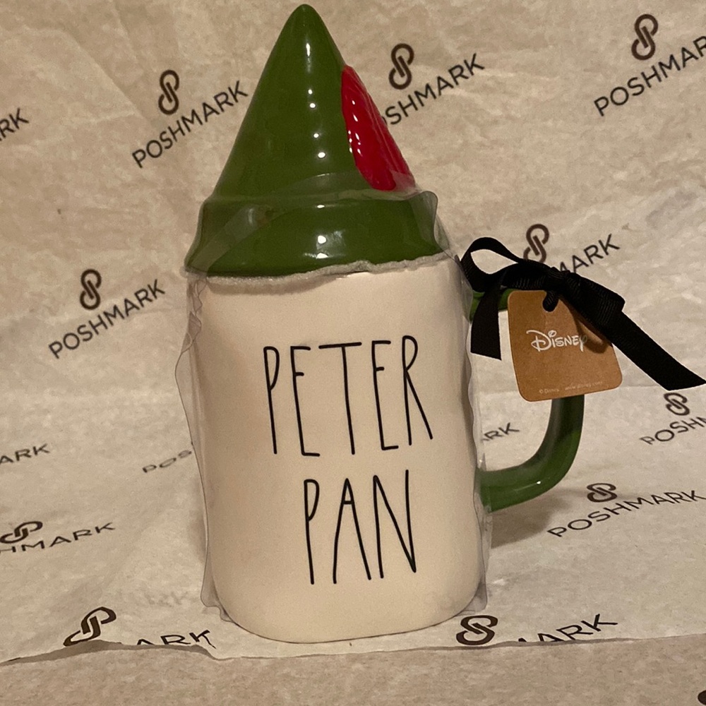 Rae Dunn PETER PAN Mug with topper
